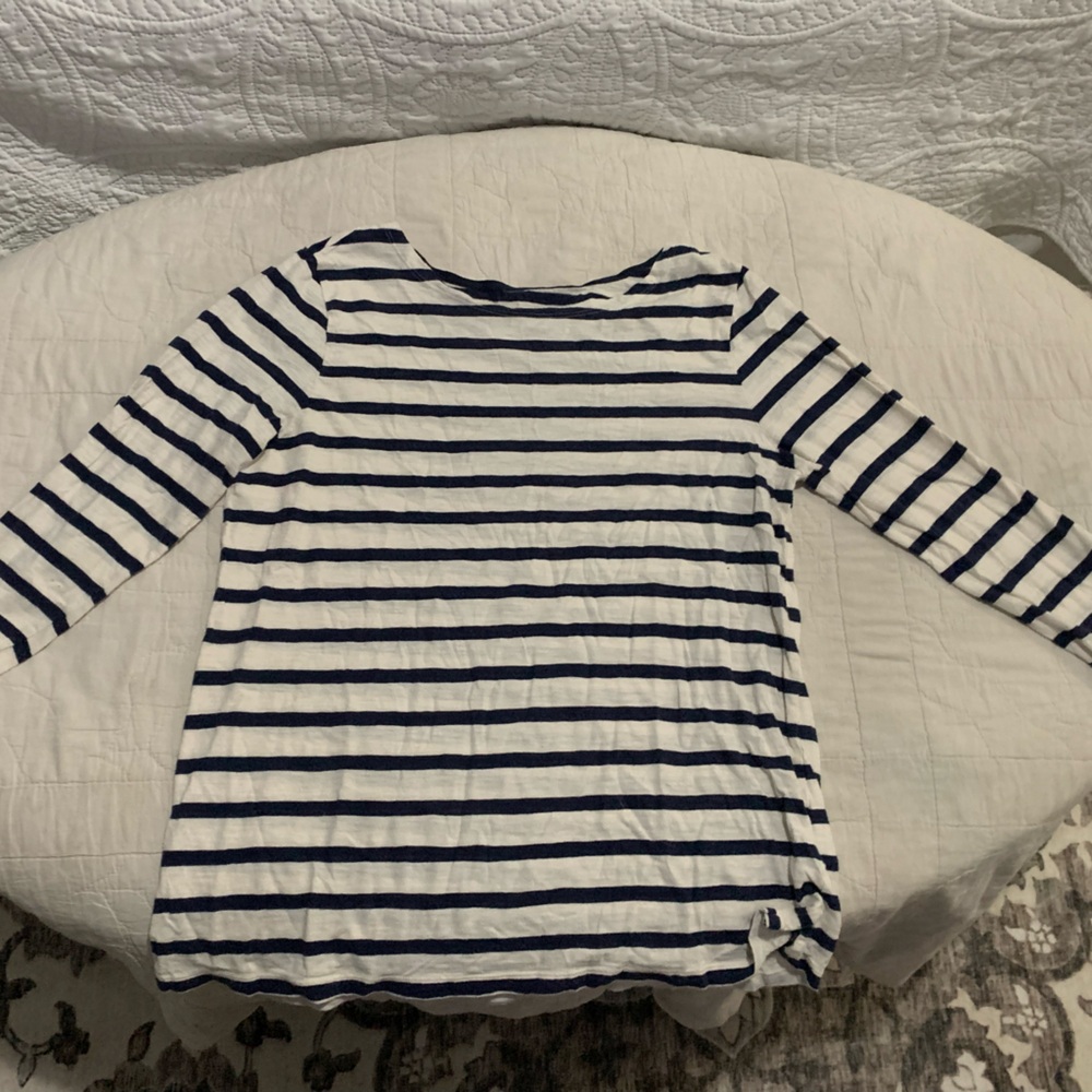 Old Navy Navy and White Striped Top